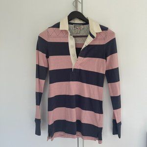 Ralph Lauren Pink and Navy Rugby Shirt
